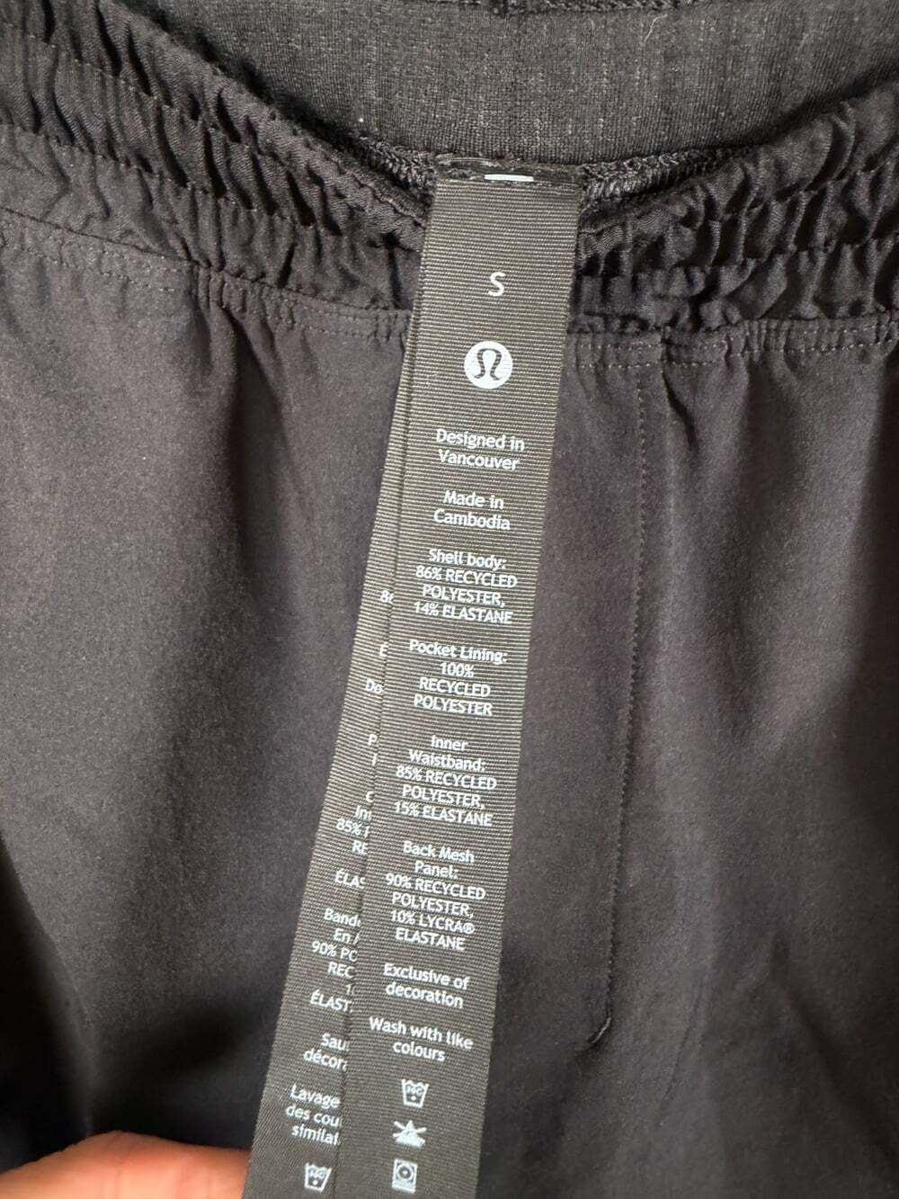 Lululemon Pace Breaker Linerless Short 7" Mens Size Small Black Athletic Active - Picture 3 of 9
